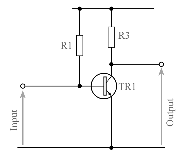 Amplificador de transistor emissor comum usando resistor de polarização de base única - circuito usado em projetos de circuitos eletrônicos onde o número de componentes eletrônicos precisa ser minimizado