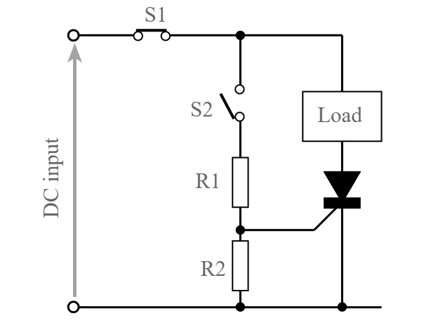 Circuito básico de tiristor DC / SCR