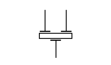 Símbolo de circuito de filtro passa-faixa de cerâmica