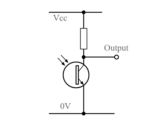 Circuito de fototransistor de emissor comum
