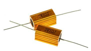 Resistor enrolado em fio de alumínio adequado para aparafusar a um dissipador de calor