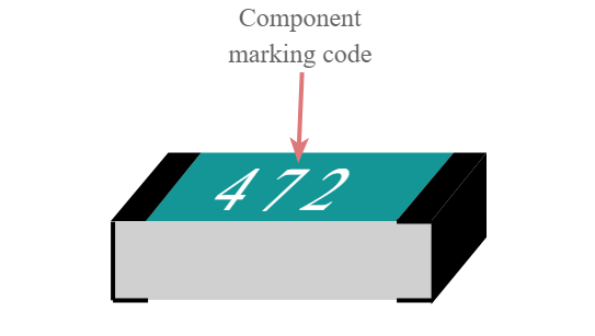 Código de marcação do resistor de montagem em superfície SMD com três dígitos