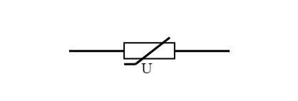 Símbolo do circuito varistor