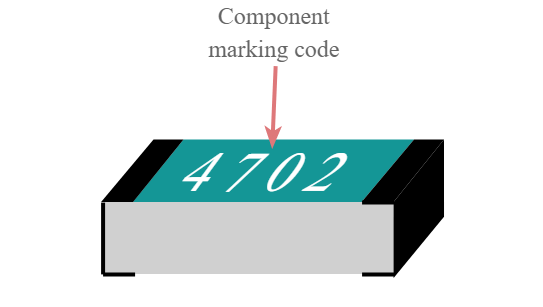 Resistores de montagem em superfície SMD código de marcação do resistor com quatro dígitos
