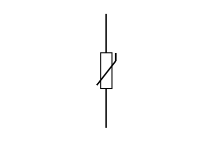 Símbolo do circuito do termistor