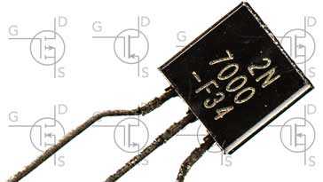 MOSFET com símbolos de circuito FET