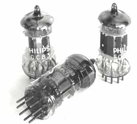 Válvulas de triodo duplo ECC83 e ECC88 / tubos de vácuo