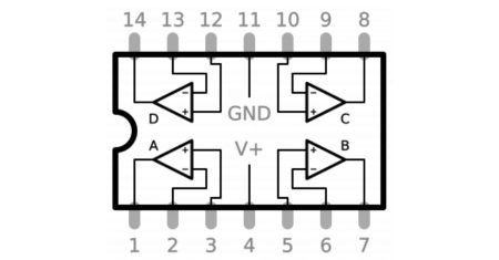 Configuração dos Pinos do CI LM324 e Suas Aplicações